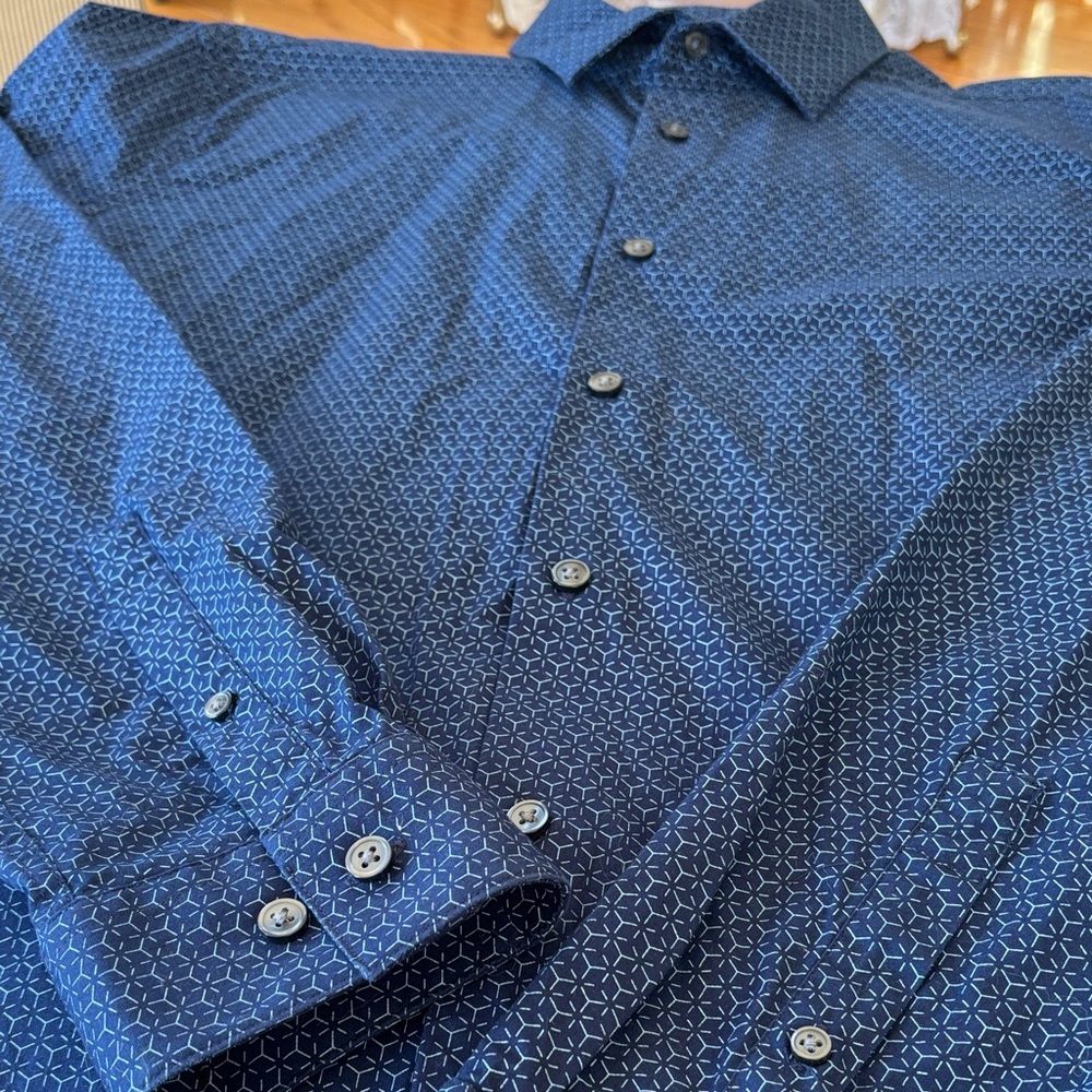 Apt. 9‎ Men's Navy Dress Shirt size Large - Picture 5 of 9
